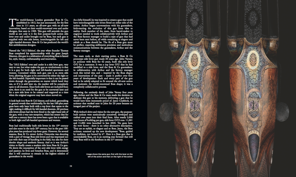 Boss & Co. "The new Boss & Co side lever is a thing of beauty